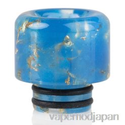 VAPE JAPAN 510 スパンコール樹脂ドリップチップ ブルーゴールド