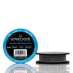Vape Mod Vandy Vape スーパーファイン Mtl ワイヤースプール - 10 フィート 6.95ohm Ni80 クラプトンワイヤー